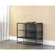Parsons 35.5 X 15 inch Clear / Matte Black Sideboard, Small